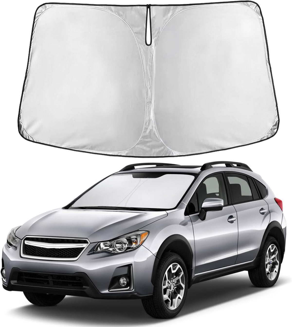 EcoNour Car Windshield Sun Shade | 2025 Upgraded Innovative No-Light-Pass Technology for Maximum Coverage | Foldable Sun Shade Keeps Your Vehicle Cool | Must-Have Car Accessories | Small (59" x 29") - Colors M