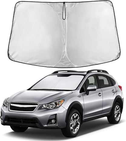 EcoNour Car Windshield Sun Shade | 2025 Upgraded Innovative No-Light-Pass Technology for Maximum Coverage | Foldable Sun Shade Keeps Your Vehicle Cool | Must-Have Car Accessories | Small (59" x 29") - Colors M