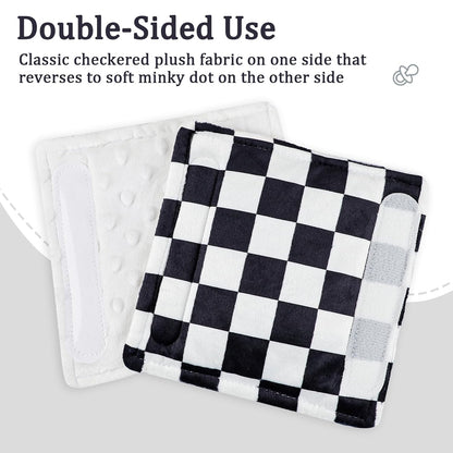 DILIMI Baby Car Seat Belt Covers, 2Pcs Carseat Shoulder Strap Pads, Soft Minky Car Seat Neck Covers, Newborn Car Seat Strap Protectors, Stroller Strap Covers for Baby Kids, Green Checkered