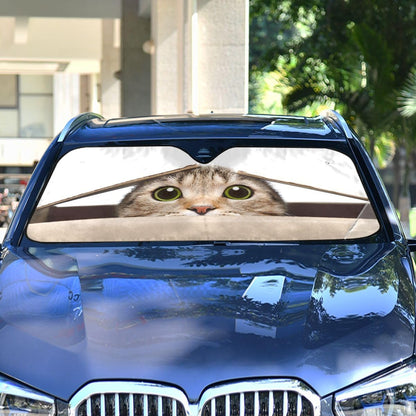 Black Leopard Car Windshield Sun Shade Animal Skin Print Foldable UV Ray Sun Visor Protector Sunshade to Keep Your Vehicle Cool (51" x 27.6")