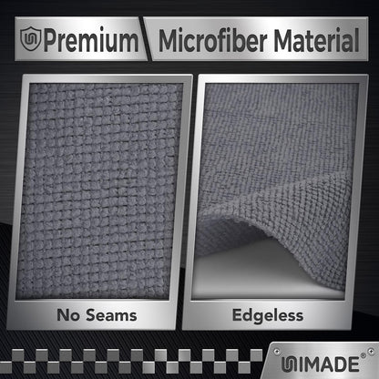 UNIMADE Microfiber Cleaning Cloth, 100 Pack Microfiber Towels for Cars Commercial Grade Work Rags Bulk Detailing Cloth for Automotive Bar Mechanic Restaurant Garage Housekeeping, 11.5"x 11.5", Grey