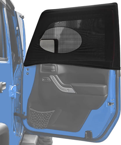 EcoNour Car Window Shades for Side Windows (Pack of 2) | Sun Shade for Car Heat and UV Protection | Adjustable Elastic Fabric Baby Car Shade | Rear Side Window Sun Shade Accessories (Large 21"x36")