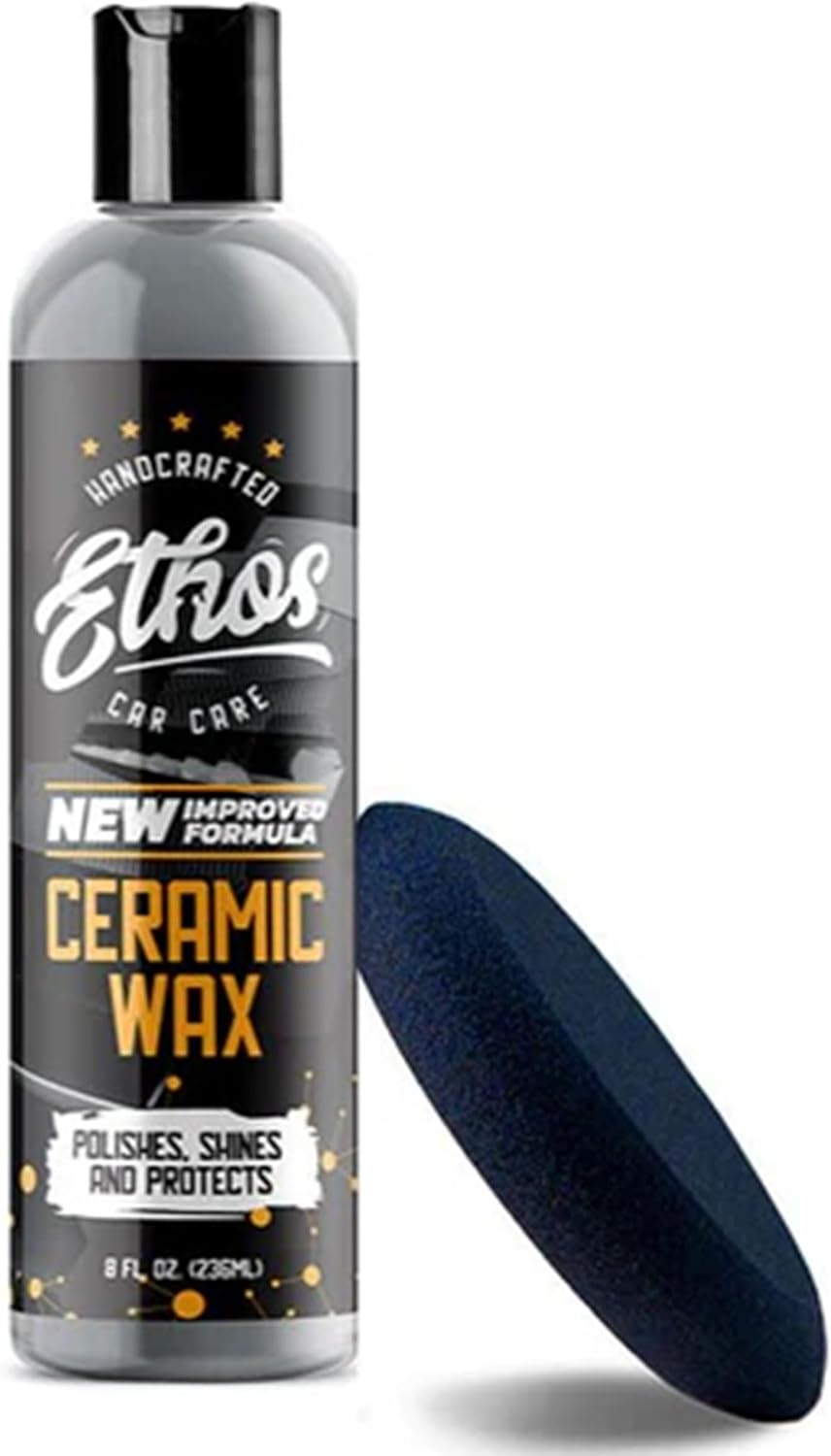 Ethos Ceramic Speed Wax – SiO2 Ceramic Coating Spray for Cars – Hydrophobic Car Wax Spray Top Coat Polish – High Gloss Shine, Ceramic Spray Wax – 12+ Month Protection
