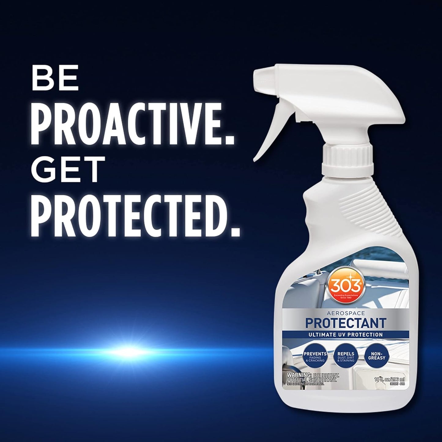 303 Products Marine Aerospace Protectant Spray, UV Protection for Boat Vinyl & Surfaces – Repels Dust, Dirt & Staining, Matte Finish, Restores Like-New Appearance, 32 oz