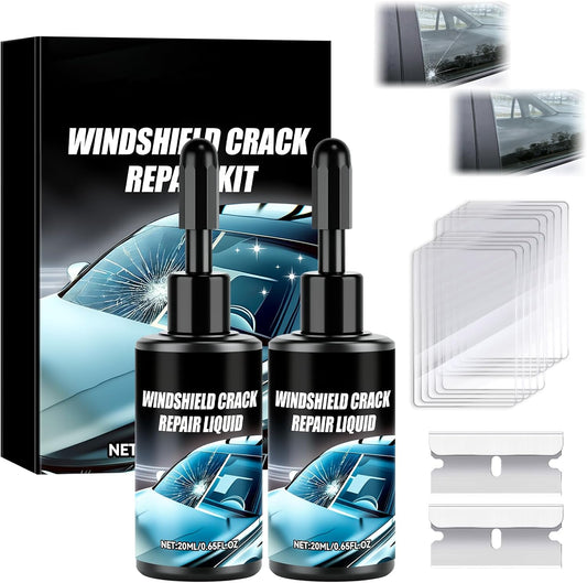 Yicengy 2Pcs Windshield Chip Repair Kit - 2026 Upgrade Car Windshield Crack Repair Kit, 5MinQuick-Glass Repair Liquid,Glass Repair Liquid for Long-Lasting for Windshields, Mirrors,All Crack Types