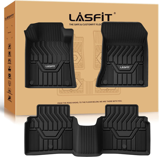 LASFIT Floor Mats Fits for Hyundai Sonata 2020-2026 (Only for FWD & Gas) & Kia K5 2021-2025 (Only for FWD) Custom Fit TPE All Weather Floor Liners Car Mats Accessories, Black
