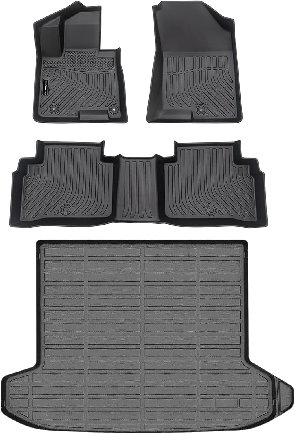 Auxko All Weather Floor Mat & Cargo Mat Fit for 2026 2025 2024 2023 2022 Hyundai Tucson Hybrid(Not PHEV) TPE Liner Tucson Accessory Set All Season Odorless Anti-Slip Floor Liner