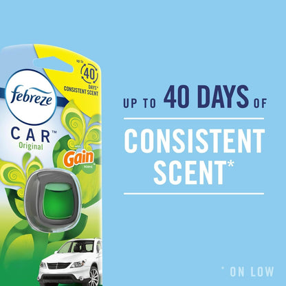 Febreze Car Air Freshener Vent Clip Platinum Ice Scent, .07 oz. Car Vent Clip, Pack of 4