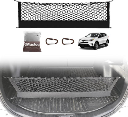 Muslogy Truck Bed Cargo Net Trunk Netting Compatible with 2023-2025 2026 Honda CR-V Accessories, Pickup Cargo Organizer SUV Sedan Storage Net w/Heavy Duty Carabiners - Colors A