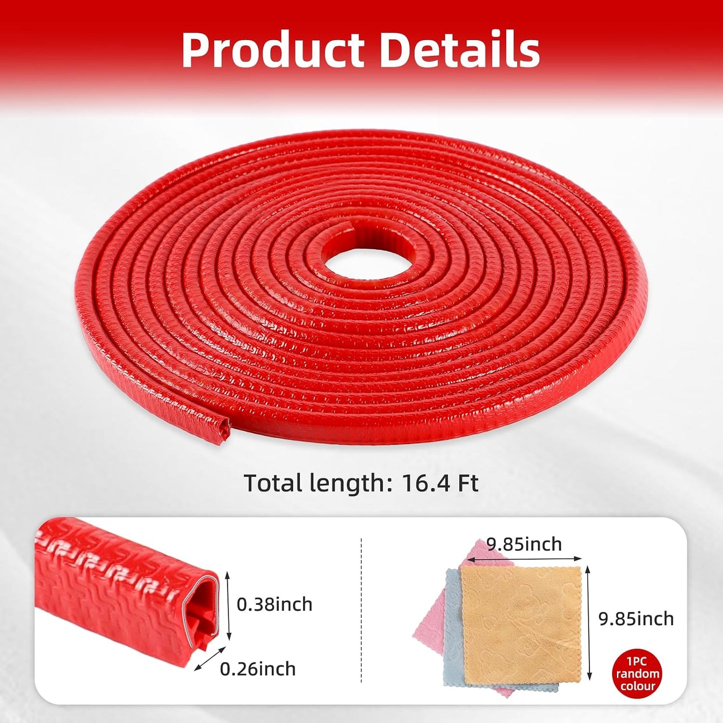 SINGARO 33Ft (10M) Car Door Edge Guard, No Glue Car Door Entry Guard Protective Strip, Rubber Edge Trim Car Door Protector, Applicable to Car, Truck, SUV and ATV, Car Exterior Accessories（Black）