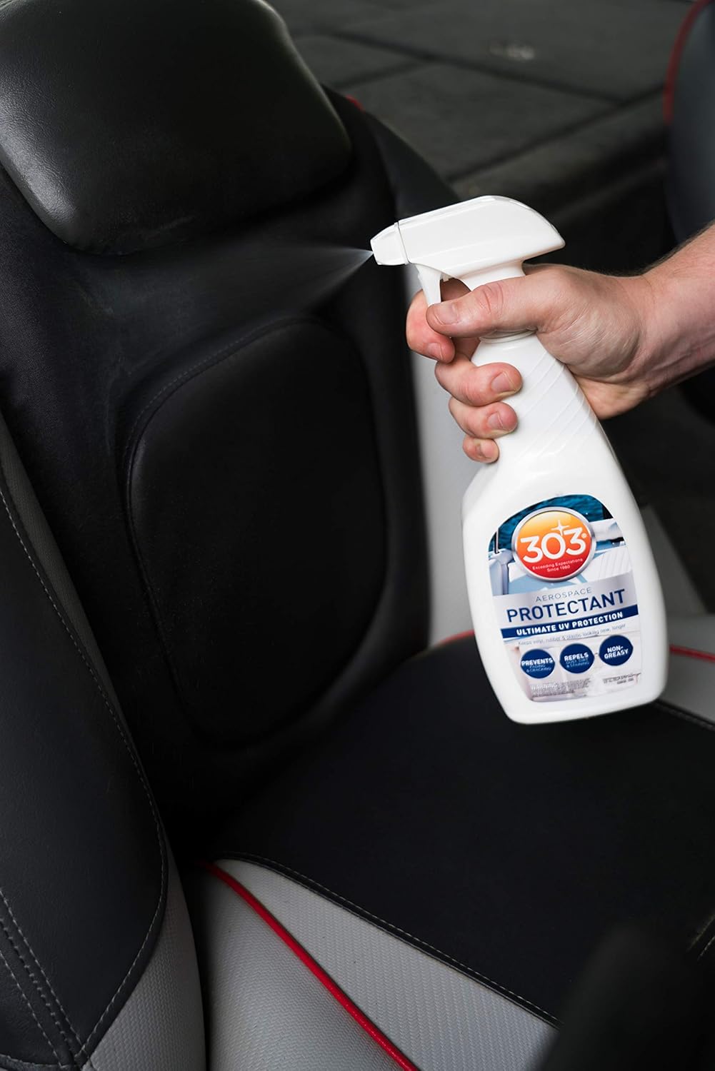 303 Products Marine Aerospace Protectant Spray, UV Protection for Boat Vinyl & Surfaces – Repels Dust, Dirt & Staining, Matte Finish, Restores Like-New Appearance, 32 oz