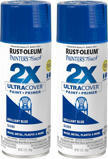 Rust-Oleum 334029 Painter's Touch 2X Ultra Cover Spray Paint, 12 oz, Gloss Clear - Colors F