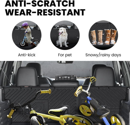 LASFIT Full Set Floor Mats for Honda CR-V 2026 2025 2024 2023 (Gasoline & Hybrid & e:FCEV), All Weather TPE Custom Fit Floor Liners 1st & 2nd Row & Seat Back Mat & Cargo Mat (Upper Position)
