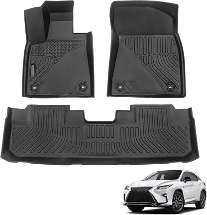 All Weather Floor Mats for 2016-2019 Chevy Cruze (No Fit 2016 Cruze Limited), Chevy Cruze Floor Mats, 1st and 2nd Maximum Coverage, 3D Waterproof TPE Rubber Protector Car Mats Full Set Liners