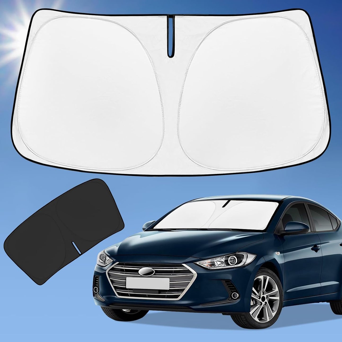 for Toyota Tacoma 2016-2023 2024 2025 2026 Sun Shade Sunshade Windshield Cover - 4 Layers Front Window Shade Custom Fit Tacoma 2Dr 4Dr Pickup Sun Visor 240T Shade Blocks UV Rays Car Accessories - Colors B