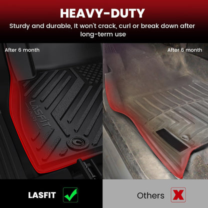 LASFIT Floor Mats Fits for Hyundai Sonata 2020-2026 (Only for FWD & Gas) & Kia K5 2021-2025 (Only for FWD) Custom Fit TPE All Weather Floor Liners Car Mats Accessories, Black