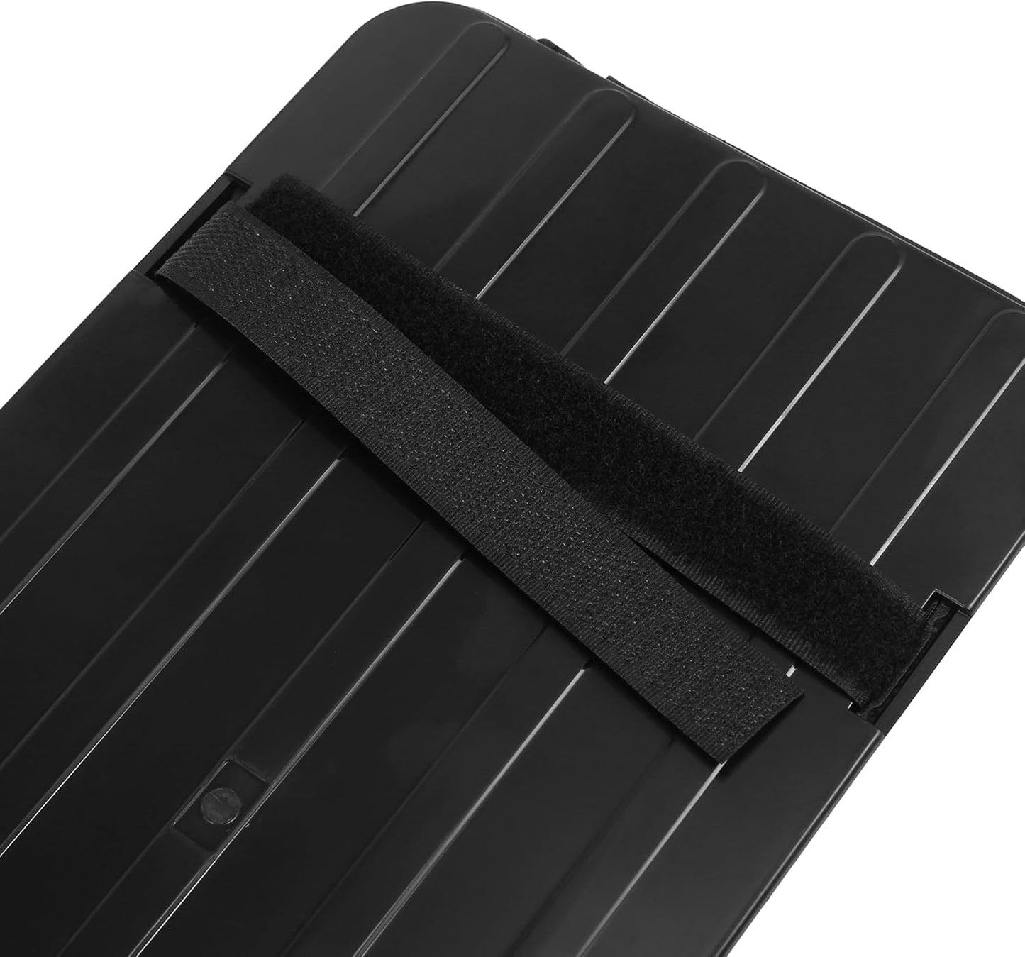X AUTOHAUX Black Universal Car Sun Visor Organizer Sunglasses Case Storage Pocket Hook and Loop Tape ABS PU Leather for SUV RV Truck