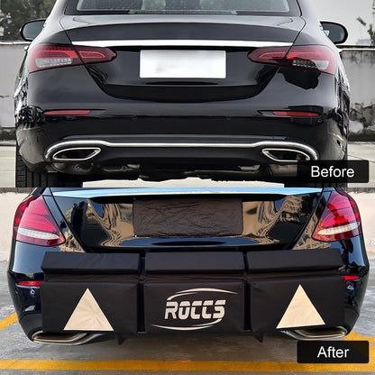 Thickest & Widest Rear Bumper Protector for Cars – 47.2"x11.8"x1.7" Universal Fit Bumper Guard with Reflectors, Heavy-Duty 600D PVC Oxford Fabric, Shock-Absorbing Padding, Black