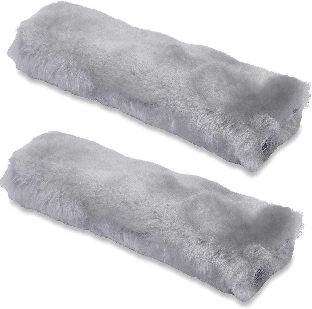 Andalus Brands 2 Pack Genuine Merino Wool Sheepskin Seat Belt Cover – Soft Shoulder Pad, Neck Cushion Protector – Authentic Car Accessories (Pearl)