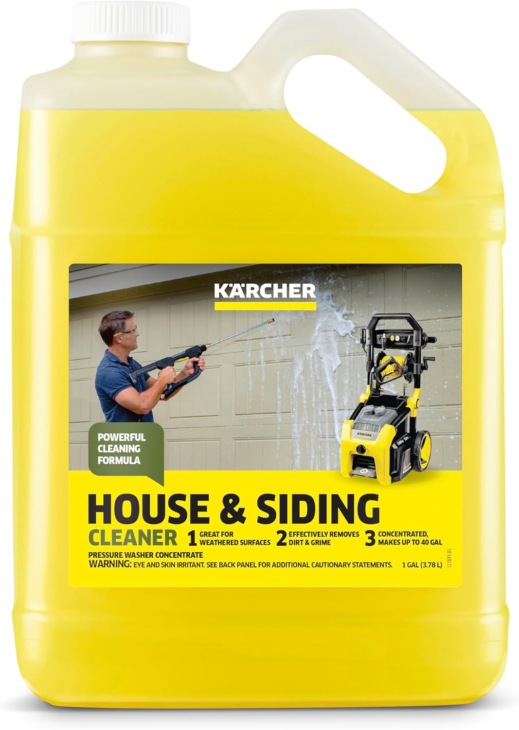 KÄRCHER Vehicle Wash and Wax, Pressure Washer Detergent, Cleans Cars, Bikes, Trucks, Boats and More, Highly Concentrated, Makes up to 40 gal of Cleaner