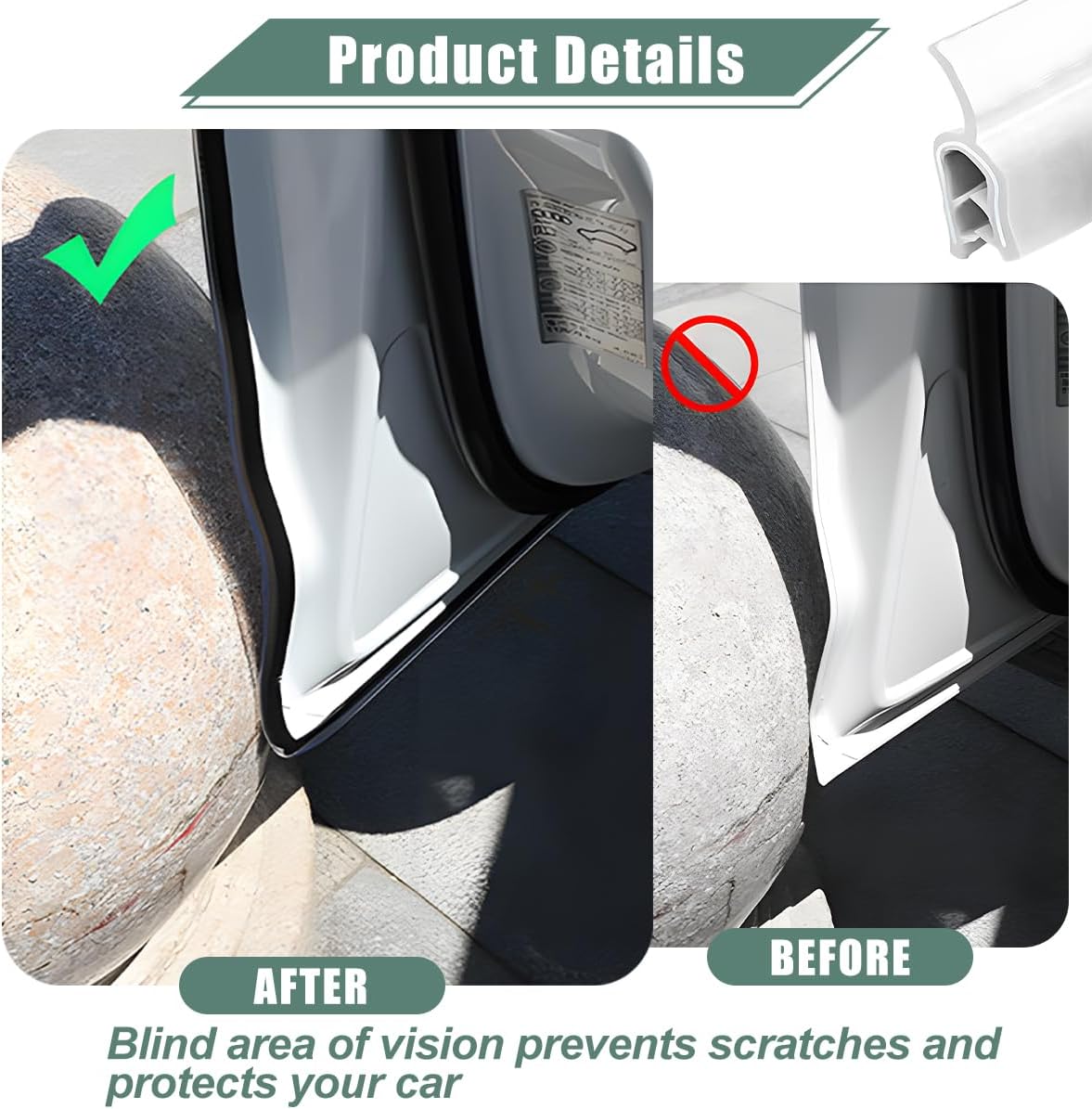 Osilly Car Door Edge Guards, 16Ft Rubber Seal Car Door Edge Trim, U Shape Door Edge Protector Guard, Aluminum Weather Proofing Automotive Door Edge Molding Protection for Most Car (Black)