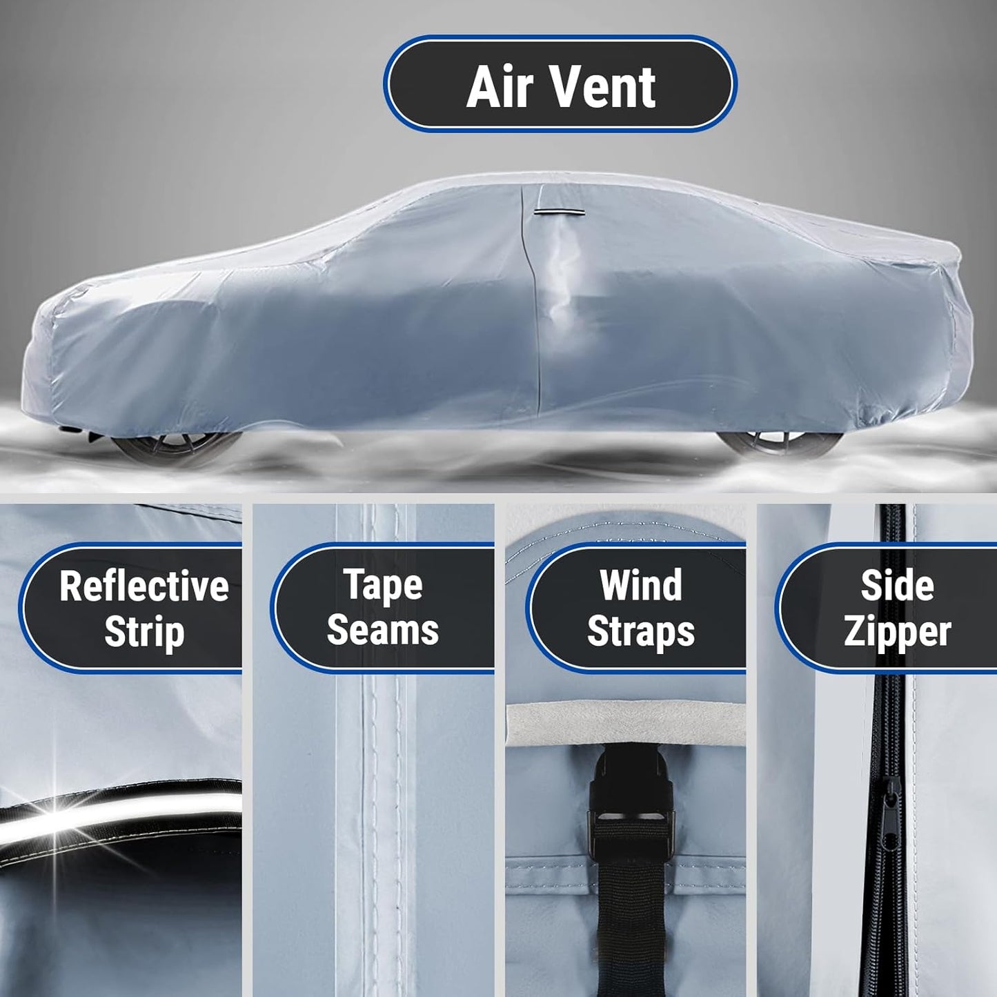 iCarCover Premium Car Cover for 1970-1972 Chevy Monte Carlo Heavy Duty Waterproof All-Weather Automobiles Custom Fit Indoor Outdoor UV Snow Protection Covers with Straps and Bag - Colors C