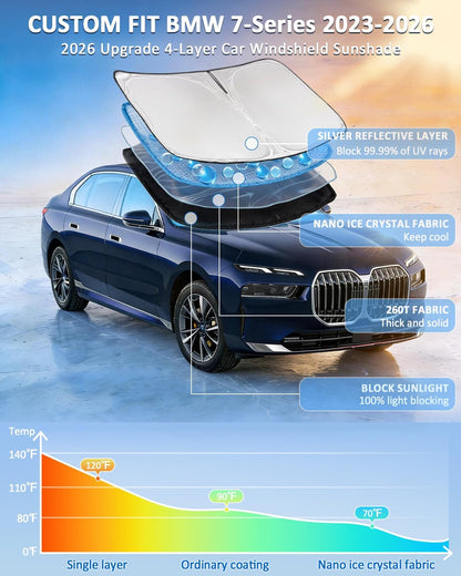 for Toyota Tacoma 2016-2023 2024 2025 2026 Sun Shade Sunshade Windshield Cover - 4 Layers Front Window Shade Custom Fit Tacoma 2Dr 4Dr Pickup Sun Visor 240T Shade Blocks UV Rays Car Accessories - Colors G