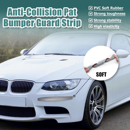 BokWin 4-Packs Black Anti-Collision Patch Bumper Guard Strip Anti-Scratch Bumper Protector Trim Universal for Cars SUV Pickup Truck