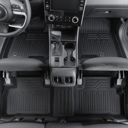 Floor Mats for Hyundai Elantra Gas 2021-2026, All Weather Floor Mats Trunk Cargo Liner and Door Sill Guards Accessories, Full Coverage Set (Not fit Hybrid Models)