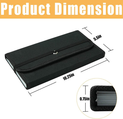 Vehicle Glove Box Organizer Large Capacity Car Registration and Insurance Holder for Car Documents License Cards with 13 Pocket Expanding File Folder 2 Cards Pockets