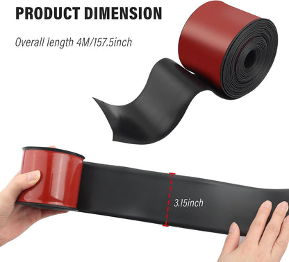 13Ft*3.15In Bumper Guard for Cars Crashworthy,Upgrade Thicken Rubber Side Skirts for Car Side Skirts Front Bumper,Universal Car Bumper Protector Guard Car Accessories