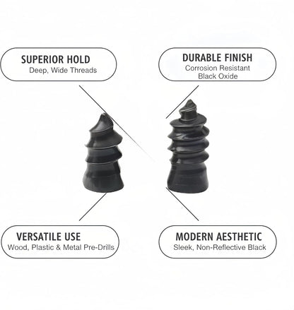 60 PCS Tire Repair Rubber Nail, Vacuum Tire Repair Kits Spiral Rubber Screws, Fast Self-Service Tool for Car, Truck, Motorcycle, Tractor Tire Puncture Repair (Black)