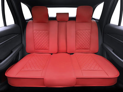 Elantrip 2PCs Front Car Seat Covers Leather Water Proof Seat Protector Universal fit for Most Cars SUVs and Trucks Black