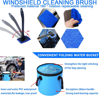 LIANXIN Car Wash Kit Car Wash Cleaning Kit with Car Wash Foam Gun Microfiber Sponge and Towels Tire Brush Built, Car Foam Gun, Car Cleaning Tool