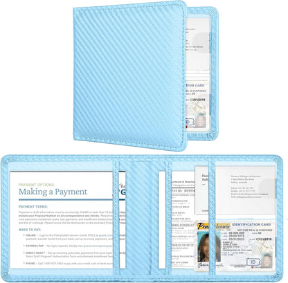 Car Registration and Insurance Card Holder，Vehicle Glove Box Car Organizer，Accessories Case for Storing Driving Licences, Cards, Documents