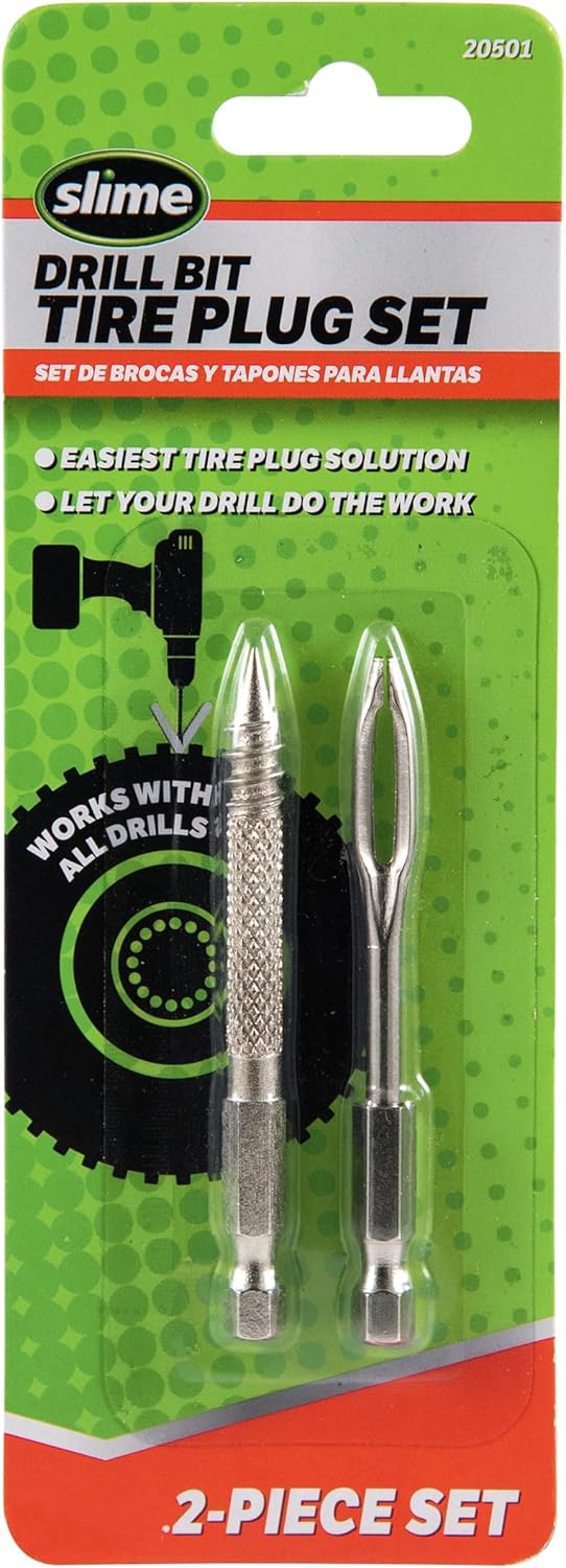 Slime 2040-A Tire Repair Plug Kit, Deluxe, Contains Strings, Tools and Glue, 11 Pieces