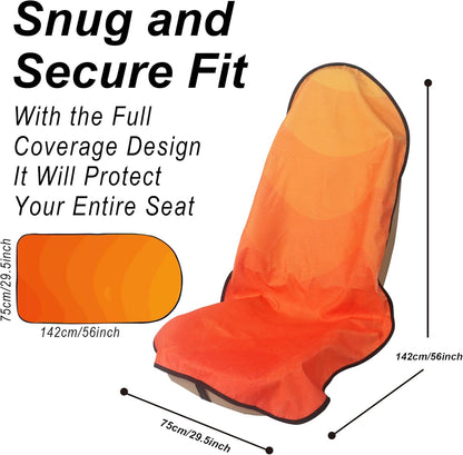 Car Seat Cover Protector Front Seats,for Gym Workout,Running,Swimming,Beach and Hiking,Waterproof Sweat Towel Bucket Seat Covers for Cars SUV Trucks (Black, 1Pcs)