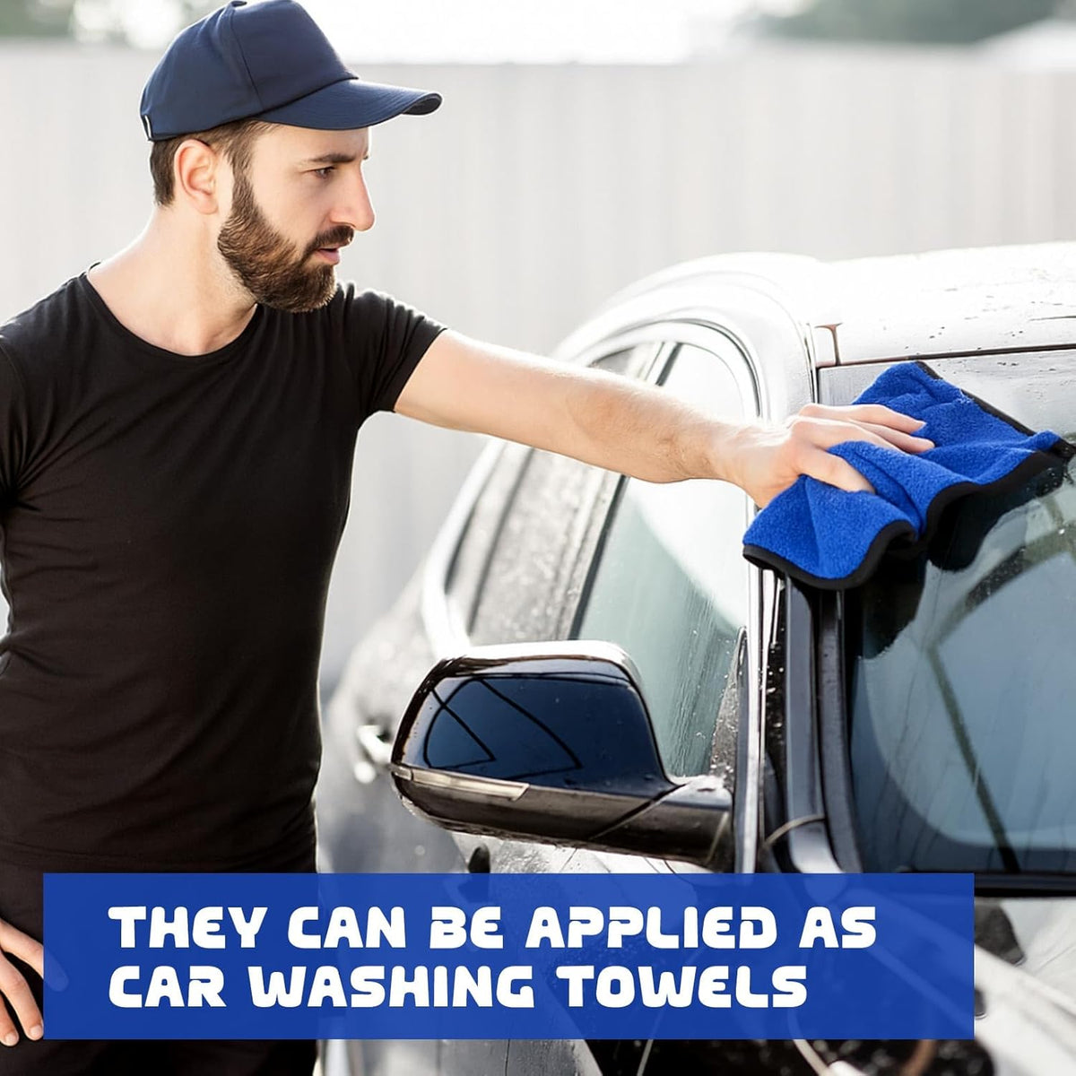 Tallew 40 Pcs Microfiber Towels:16"x16" Microfiber Drying Towels Bulk Micro Fiber Car Cleaning Cloth for Cars Drying Washing Polishing Office Windows Cleaning Household Supplies (Yellow)