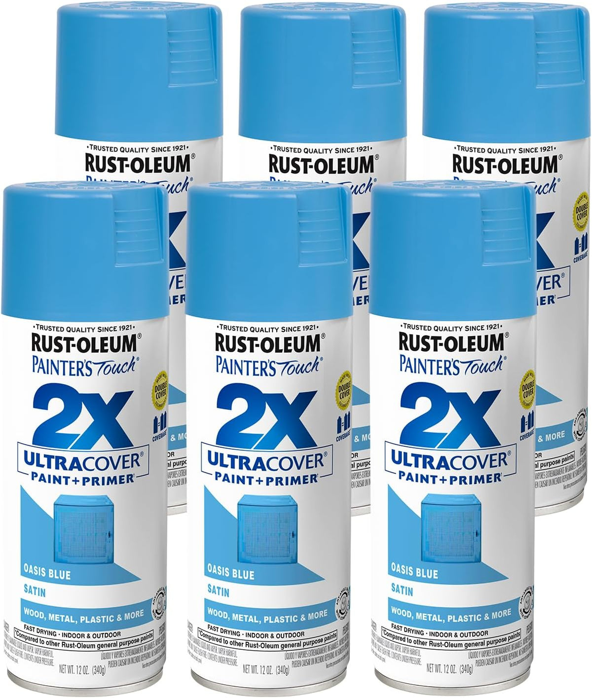 Rust-Oleum 334029 Painter's Touch 2X Ultra Cover Spray Paint, 12 oz, Gloss Clear - Colors F