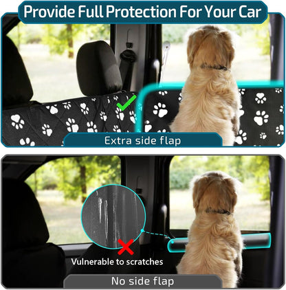 Veckle SUV Cargo Liner for Dogs with Side Flaps, Large (54" x 93") Water Resistant Trunk Cover, Non-Slip Pet Area Protector with Bumper Flap, Universal Fit for SUVs Sedans Vans, Khaki
