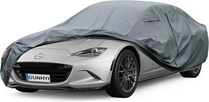 GUNHYI 16 Layers Car Cover Waterproof All Weather, Heavy Duty Outdoor Car Cover Universal Fit Sedan Toyota Camry, Tesla Model 3, Honda Accord, Nissan Altima, Kia K5/Stinger, Hyundai Sonata etc.