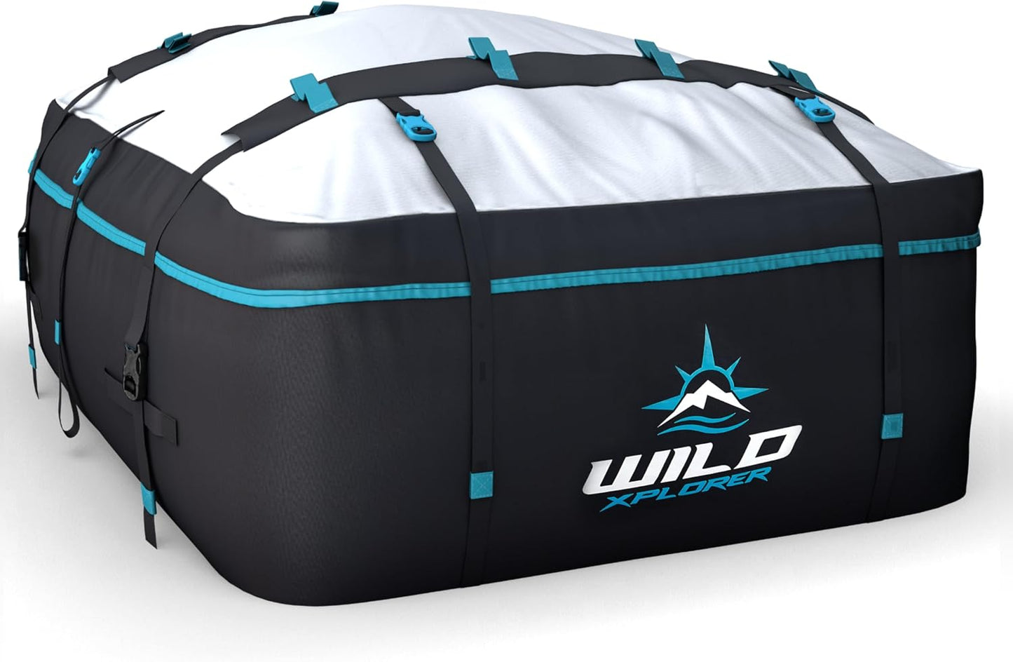 Rooftop Cargo Carrier - 15 Cubic Feet (L), Waterproof Soft Shell Car Roof Cargo Carrier, Heavy Duty Car Top Luggage Cargo Bag with Patented Door Hooks and Non-Slip Mat