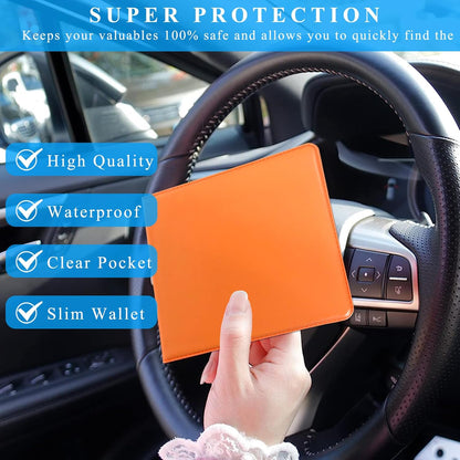 Kewucn 1 PC Car Registration Insurance Holder, Essential Auto Card Glove Box Organizer, Vehicle Interior Accessories Perfect for Most Car, Truck, SUV (10.55''×4.8'', Pink)