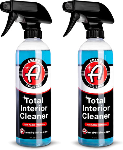 Adam's Polishes Total Interior Cleaner & Protectant, Quick Detailer & SiO2 Protection, Ceramic Infused, Anti-Static, OEM Finish, For Leather, Vinyl, Plastics, Glass & More