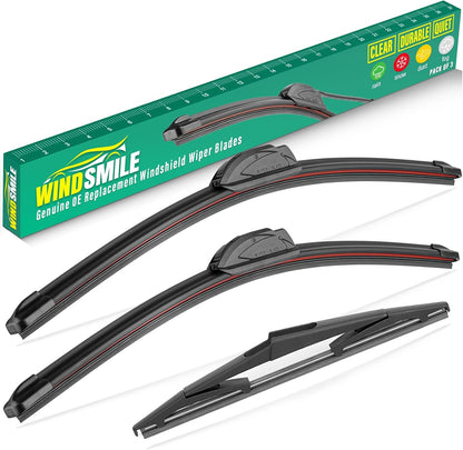 26" 16" 12" Windshield Wiper Blades Replacement for Toyota RAV4 2019 2020 2021 2022 2023 2024 2025 RAV 4 / Mazda 5 2006-2015 Premium All Weather Front Rear Wipers Set - OEM Quality (Pack of 3) - Colors B