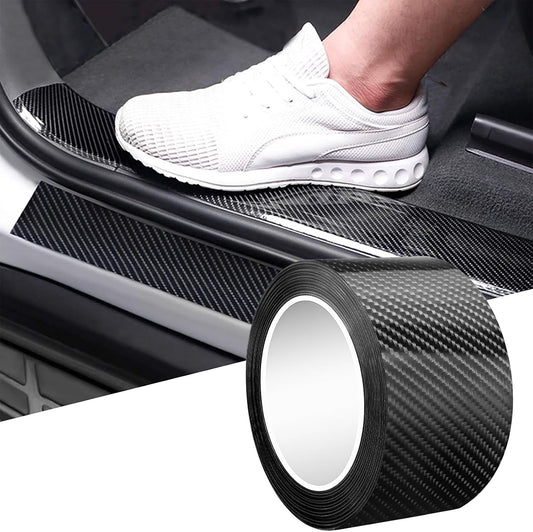 DGSL Car Door Edge Guards Door Sill Protector, 2.7In x 33Ft 5D Carbon Fiber Car Wrap Film, Vinyl Automotive Wrap Film Anti-Collision Fits for Most Vehicles (Black)