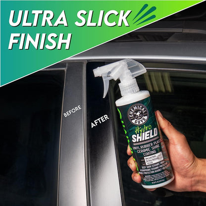 Chemical Guys HydroShield Vinyl, Rubber & Plastic Ceramic Shine Coating - Plastic Restorer for Interior & Exterior Trim, Tires & Trim - Restores Shine, Safe for Cars, Trucks & RVs, 16 fl oz