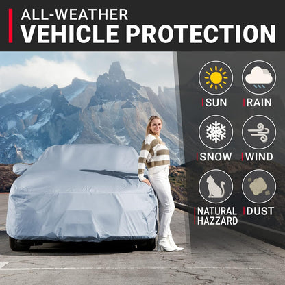 iCarCover Premium Car Cover for 1970-1972 Chevy Monte Carlo Heavy Duty Waterproof All-Weather Automobiles Custom Fit Indoor Outdoor UV Snow Protection Covers with Straps and Bag - Colors A