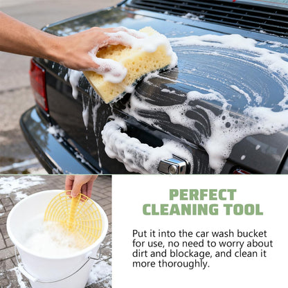Car Wash Bucket Grit Trap Inserts, Vehicle Detailing Wash Filter for Remove Dust and Dirt, Automotive Cleaning Tool Fits 12 Inch Diameter Bucket, Universal for SUV RV Truck (Black)