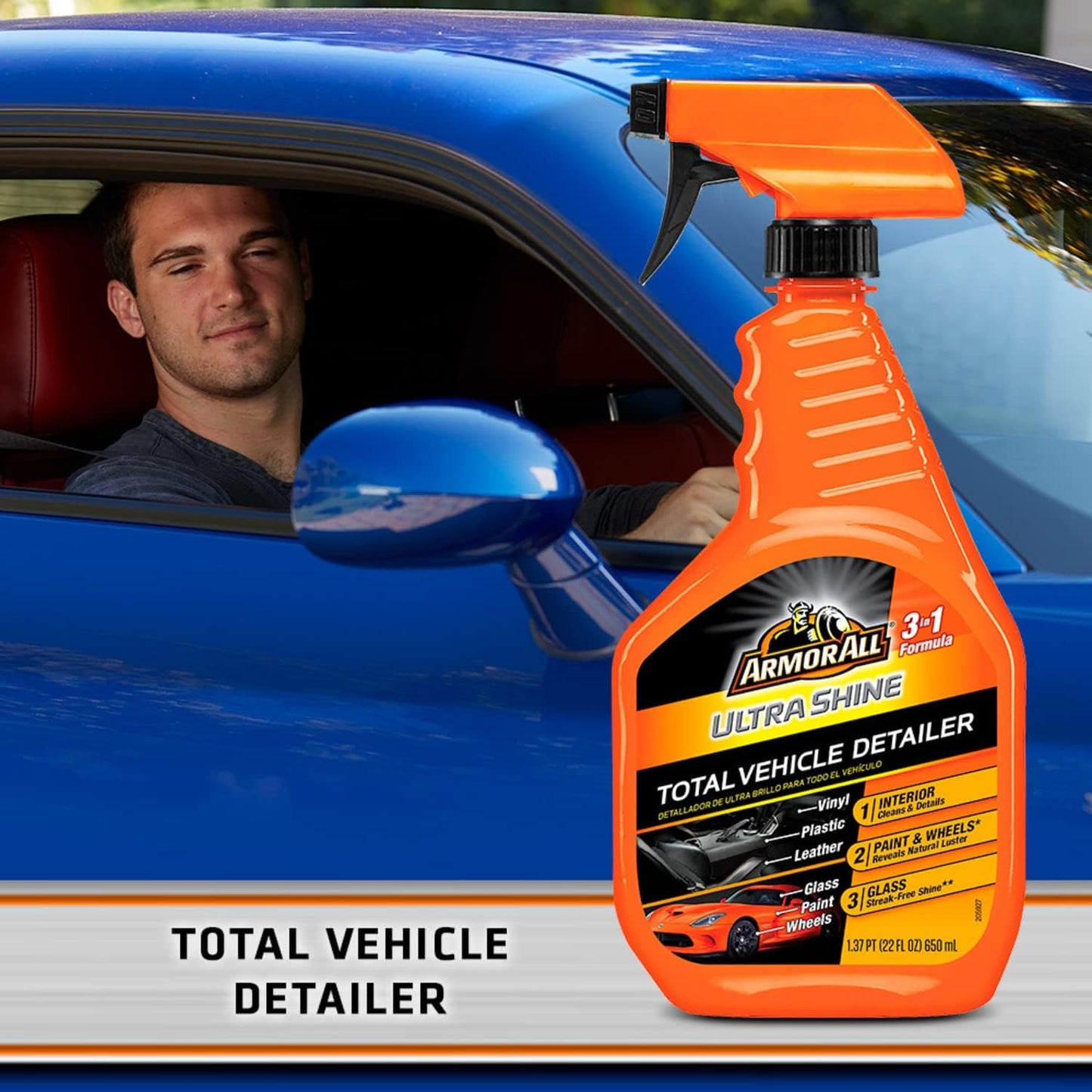 Armor All Ultra Shine Total Vehicle Detailer by Armor All, Car Detailer Spray for Interior and Exterior Use, 22 Fl Oz